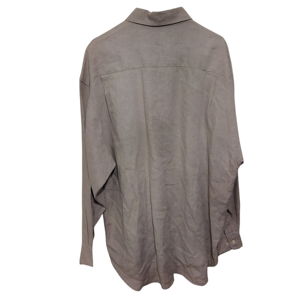 GAP Men's Size Large 100% Linen Long Sleeve Shirt - Picture 2 of 5